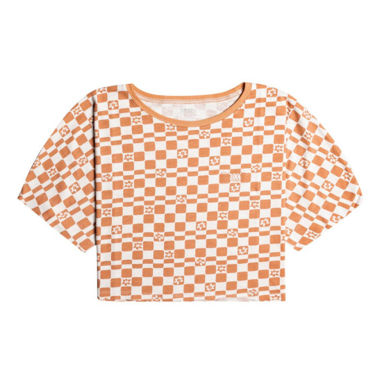 Roxy Γυναικεία κοντομάνικη μπλούζα Power Check - Crop Oversized T-Shirt